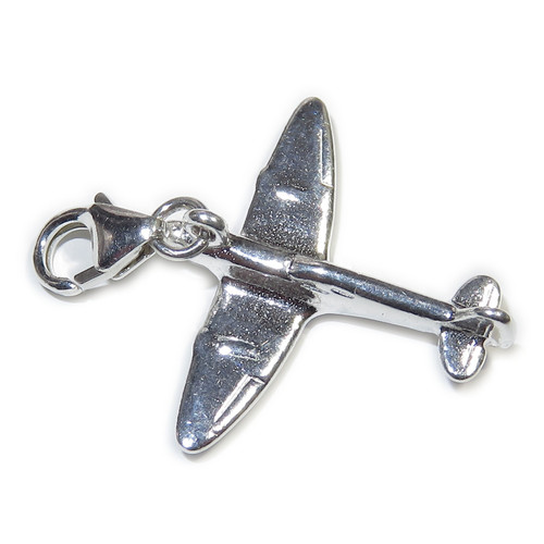 Spitfire plane sterling silver clip charm .925 x 1 Spitfires planes charms