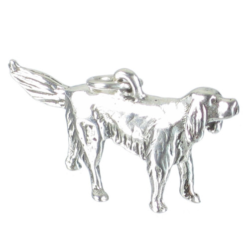 Setter Dog sterling silver charm .925 Irish Red Setters dogs charms