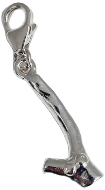 Shillelagh stick clip sterling silver charm .925 x 1 Irish Good Luck charms