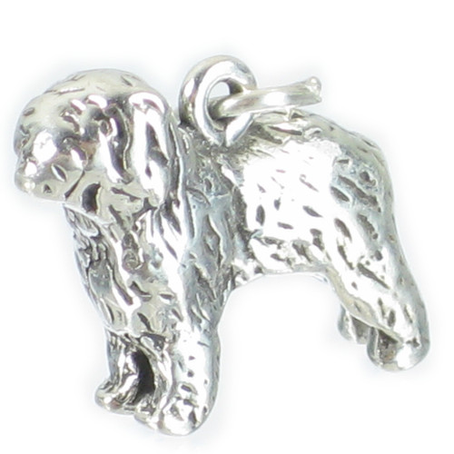 Old English Sheepdog sterlng silver charm .925 x1 Sheep dog dogs charms