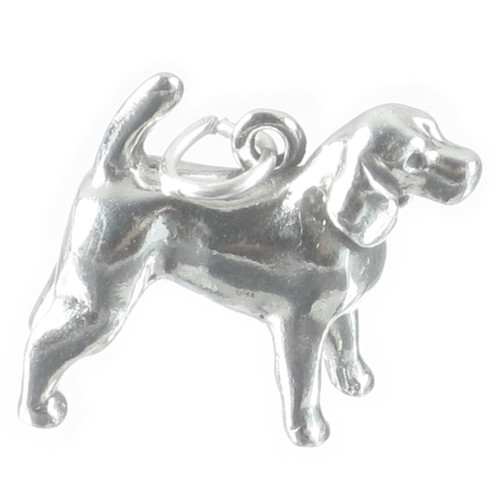 Spaniel sterling silver PLAIN dog charm .925 Spaniels Dogs charms