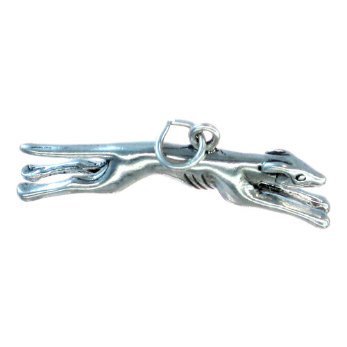 Greyhound Dog sterling silver charm pendant .925 Greyhounds Dogs