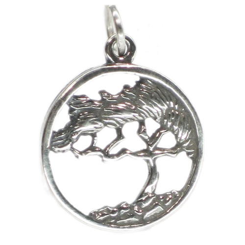 Cypress Tree sterling silver charm .925 x 1 Trees charms