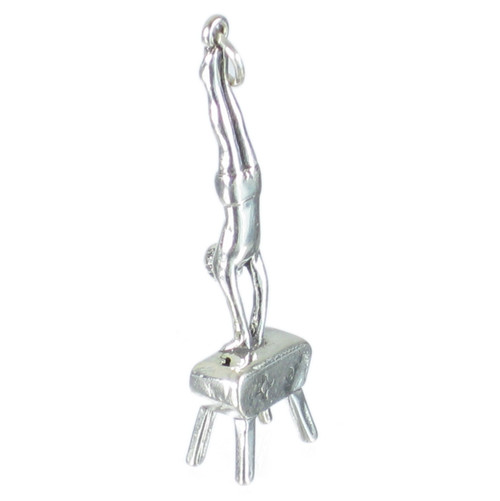 Male Gymnast sterling silver charm - pendant .925 x 1 charms Gymnastics