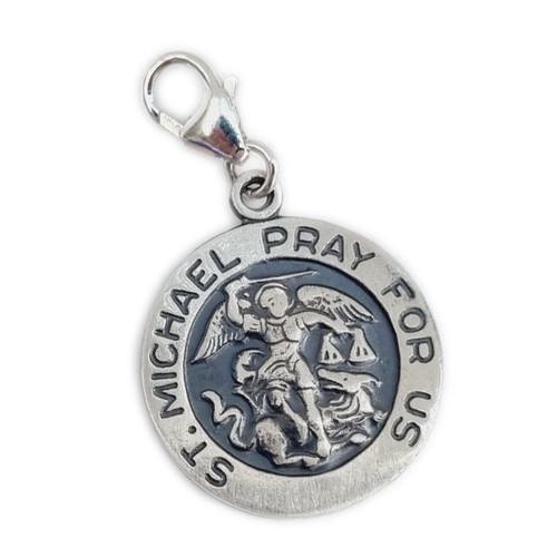St Michael the Archangel sterling silver clip charm .925 x 1 Saint charms