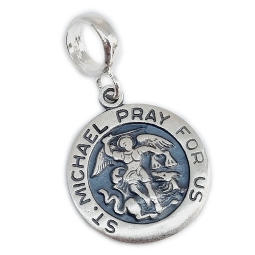 St Michael the Archangel sterling silver bead charm .925 Saint charms