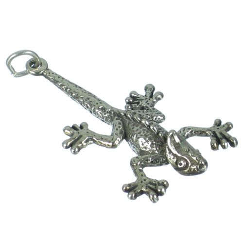 Gecko sterling silver large charm .925 Geckos charms Pendants