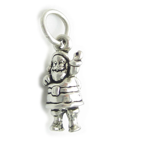 Santa SMALL sterling silver charm .925 x 1 Father Christmas charms