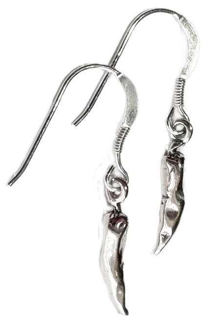 Chili Pepper sterling silver earrings .925 pair Chilis Peppers