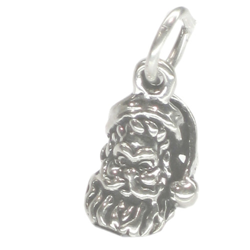 Santa Father Christmas sterling silver charm .925 x 1 Xmas charms
