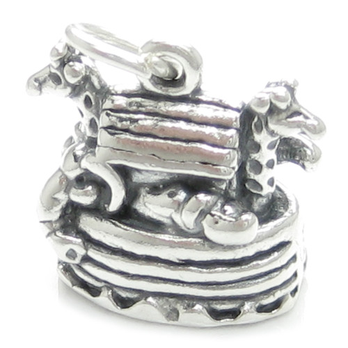 Noahs Ark sterling silver charm .925 x 1 Noah Arks charms