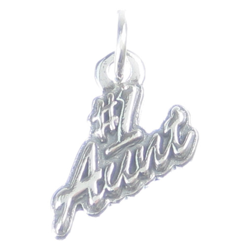 Number One Aunt sterling silver charm .925 x 1 Aunts Family charms