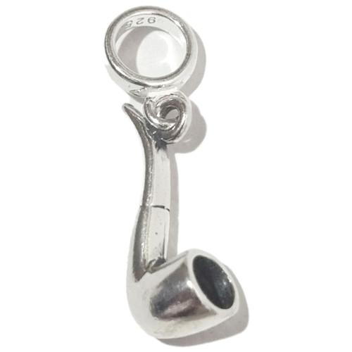 Pipe for Smokers sterling silver bead charm .925 x 1 Smoking Pipes charms