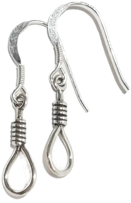 Hangmans Noose Earrings .925 pair Halloween Horror Hangman drops