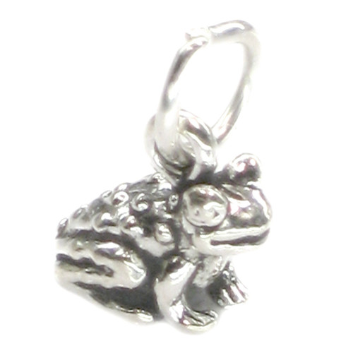 Frog Toad TINY sterling silver charm .925 x 1 Frogs and Toads charms