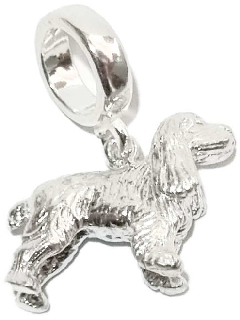 Spaniel sterling silver dog bead charm .925 x 1 Spaniels Dogs Charms