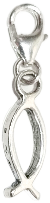 Christian Fish sterling silver clip charm .925 x1 Holy Fishes charms