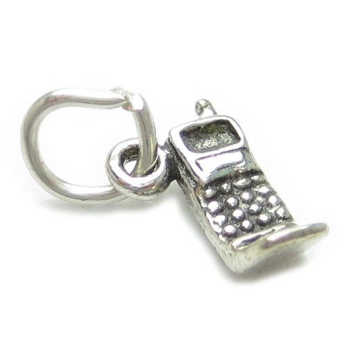 TINY Mobile phone cell sterling silver charm .925 x 1 Telephone charms
