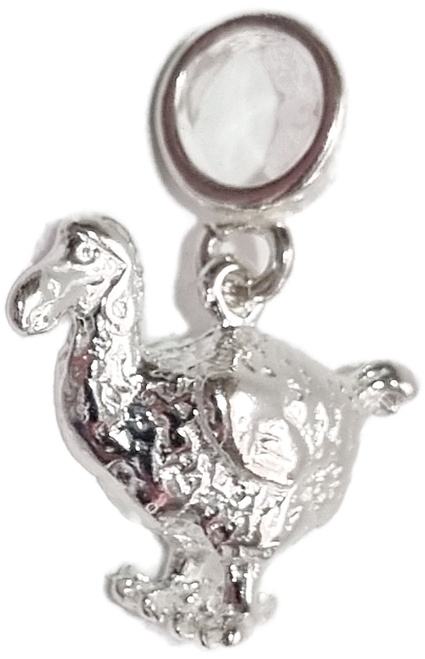 Dodo sterling silver bead charm .925 Extinct birds Dodos charms