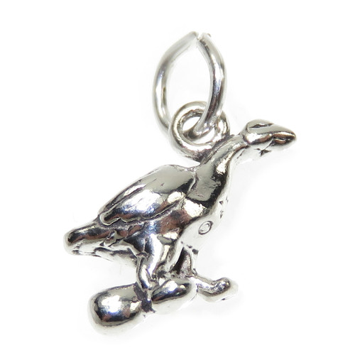 Geese a Laying SMALL sterling silver charm .925 x 1  Christmas charms