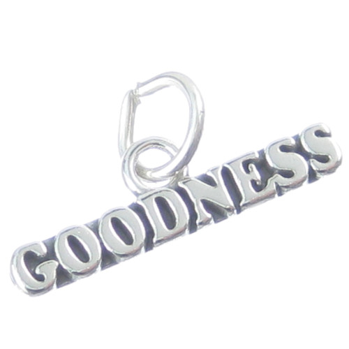 Goodness sterling silver charm .925 Well Being Happy expression charms