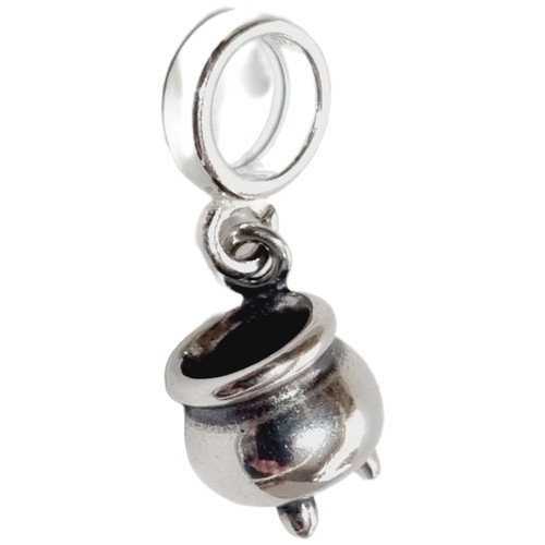 Cauldron Cooking Pot sterling silver bead charm .925 Cauldrons charms