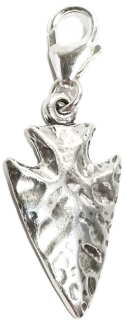 Arrow head sterlng silver clip charm .925 x1 Arrows Heads Archaeology charms