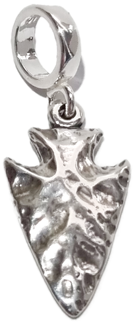Arrow head sterlng silver bead charm .925 x1 Arrows Heads Archaeology charms