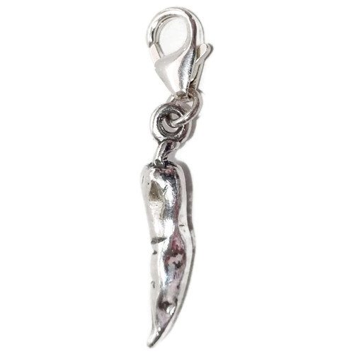 Chilli Pepper sterling silver clip charm .925 x 1 Chillis Peppers charms