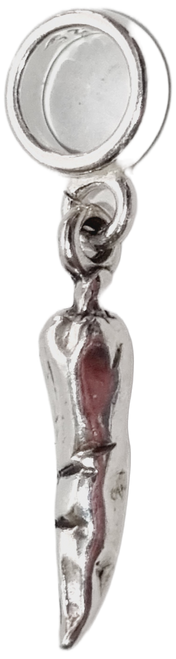Chilli Pepper sterling silver bead charm .925 x 1 Chillis Peppers charms