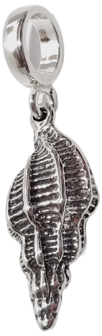 Sea shell sterling silver bead charm .925 x1 Seashell Shells charms