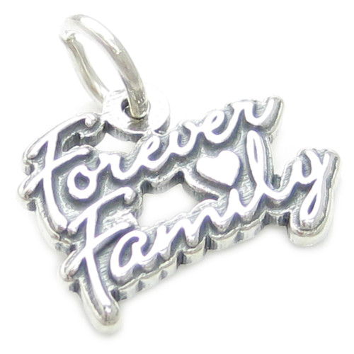 Forever Family sterling silver charm .925 x 1 Families Loving Caring