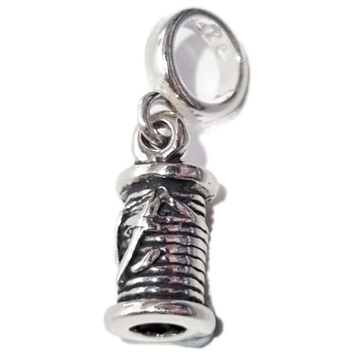 Cotton Reel sterling silver bead charm .925 x 1 Spool of thread charms