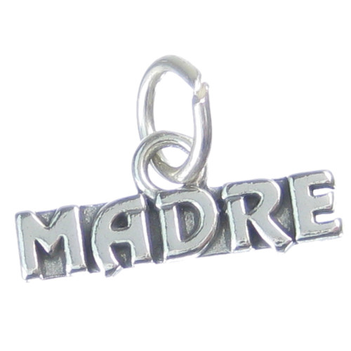 Madre sterling silver charm .925 x 1 Mother in Spanish Family charms