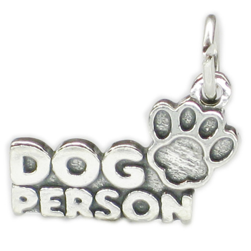 Dog person sterling silver charm .925 x 1 Doggy Dogs lovers charms