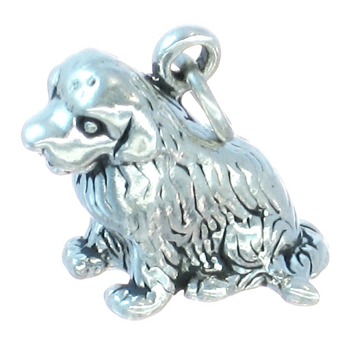 Newfoundland dog sterling silver charm .925 x 1 dogs charms
