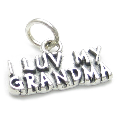 I Luv My Grandma sterling silver charm .925 x 1 Grandmas Loving charms