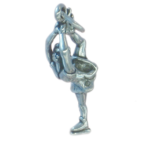 Ice Skater sterling silver charm .925 x 1 Skating charms
