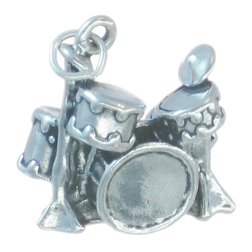 Drum kit charm .925 x 1 Music Band Drummer Drumming charms