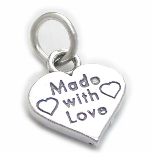 Made with Love sterling silver charm .925 x 1 Love charms