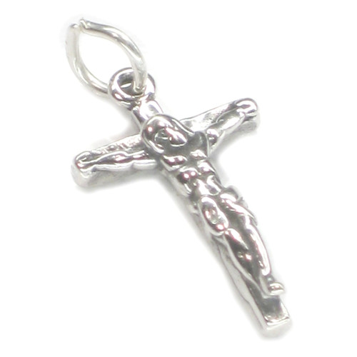 Crucifix Cross sterling silver charm .925 x 1 Crucifixes Holy crosses