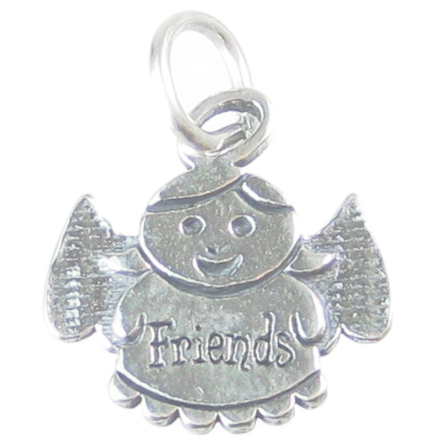 Friends Angel sterling silver charm .925 x1 Angels Protect Protection