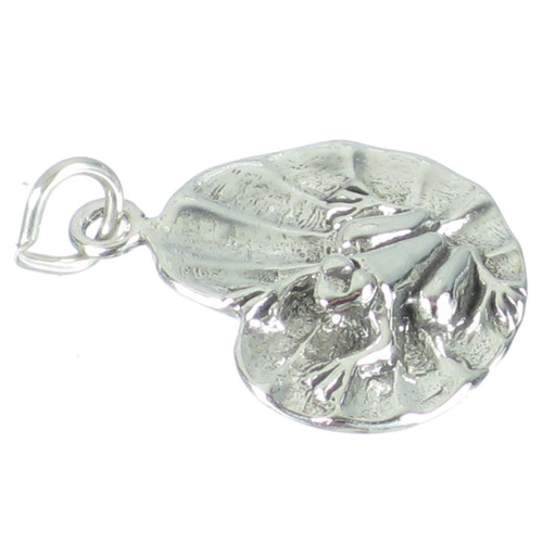 Frog on a lily pad sterling silver charm .925 Frogs Toads charms