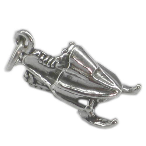 Snowmobile sterling silver charm .925 Snow and Piste Basher charms