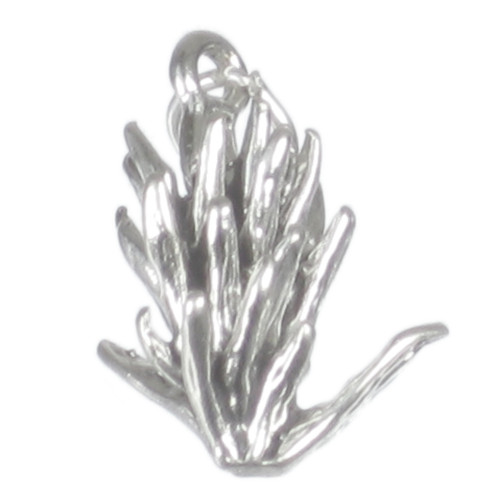 Indian Paint Brush Plant sterlng silver charm .925 x1 Castilleja charms