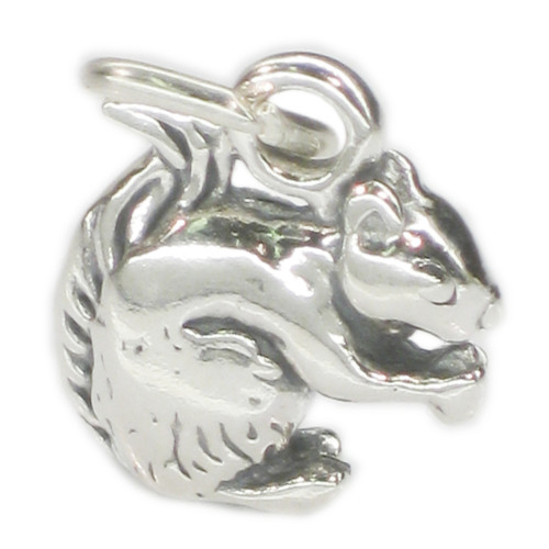 Squirrel sterling silver charm .925 Squirrels charms