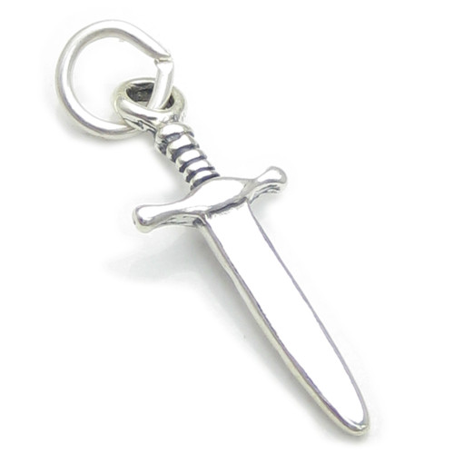 Sword sterling silver charm .925 Dagger Swords Weapon charms