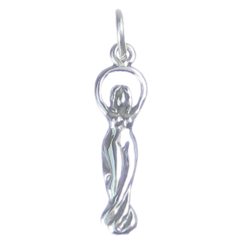 Goddess sterlng silver charm .925 x1 Praying Goddesses Holy Sacred charms