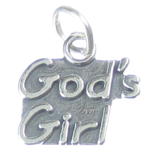 Gods Girl sterling silver charm .925 God Holy Prayers Christening