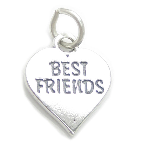 Best Friends sterling silver charm .925 x 1 BF Friend Freinds Freind